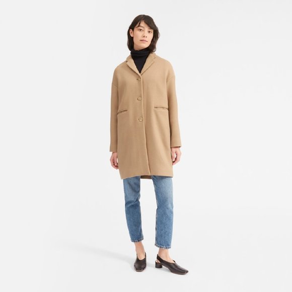 Everlane Jackets & Blazers - Everlane The Cocoon Wool Blend Long Coat Camel 8